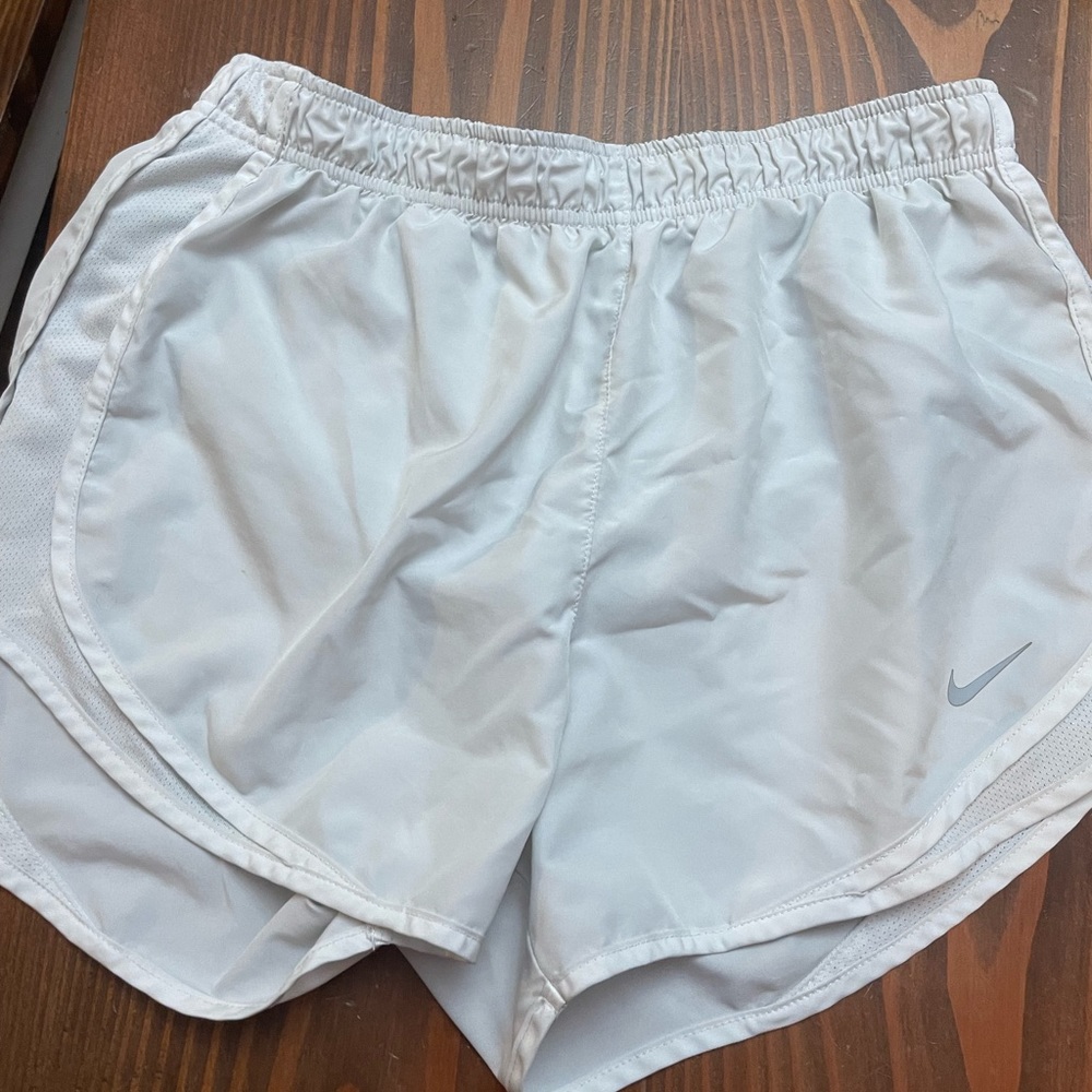 White Nike shorts